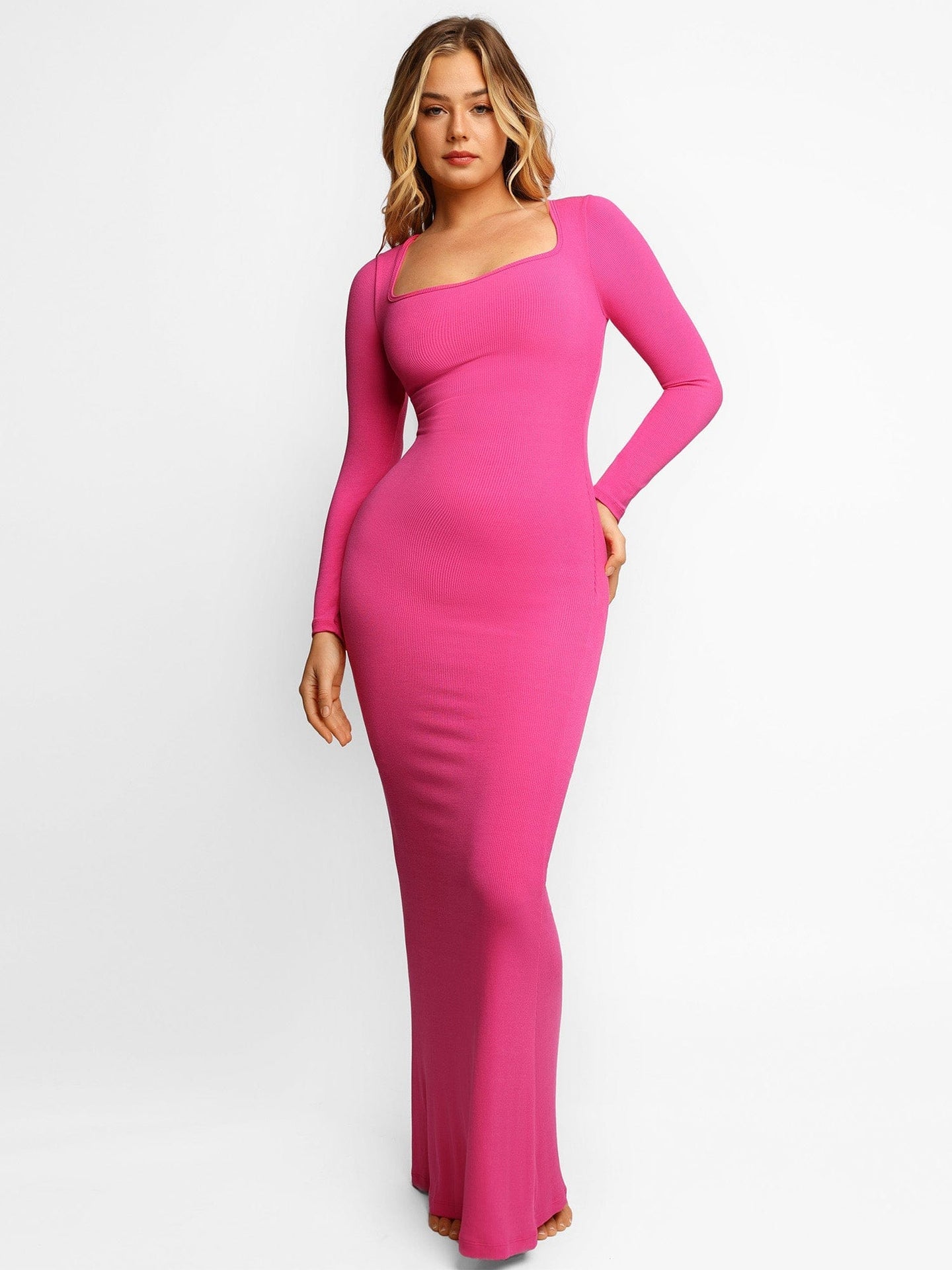 Vestido Conturvy Long Mangas Longas com Modelador Interno - Frete Grátis