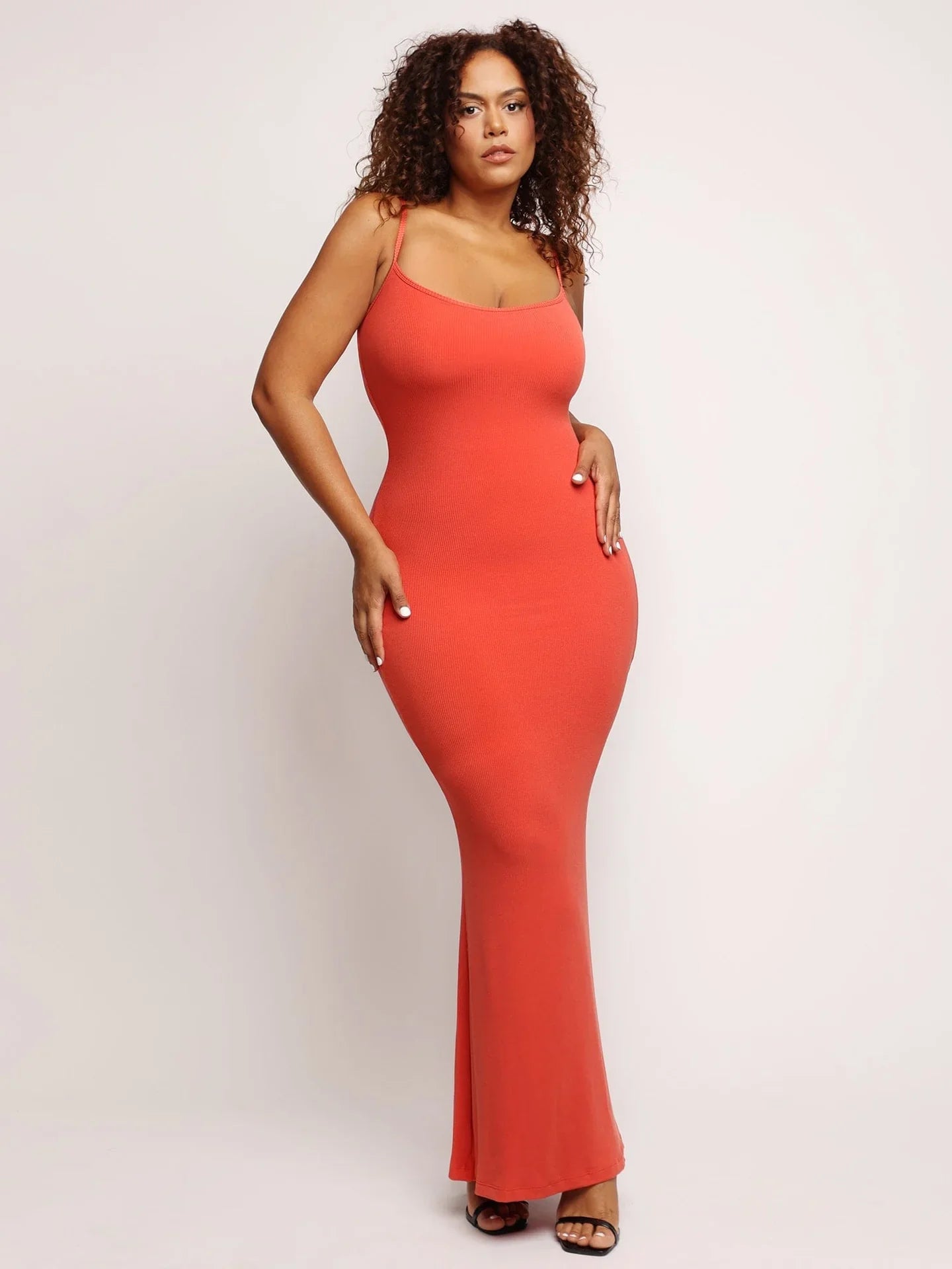Vestido Conturvy Long Alças Finas com Modelador Interno - Frete Grátis